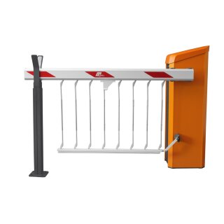 Schranke Magnetic.Access Pro-H Sperrbreite bis zu 6,0m (Sperrgitterschranke) links RAL9007 (graualuminium)