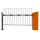 Schranke Magnetic.Access Pro-H Sperrbreite bis zu 6,0m (Sperrgitterschranke) rechts RAL9007 (graualuminium)