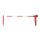 HS-350D - WES350D - Handschranke Premium mit 2 Gasdruckfedern - Rot/wei&szlig; mit Reflexstreifen Bauml&auml;nge 7,0m zum Aufd&uuml;beln Pendelst&uuml;tze Ohne Schlosskasten - Abschlie&szlig;en nur mit bauseitigem Vorh&auml;ngeschloss